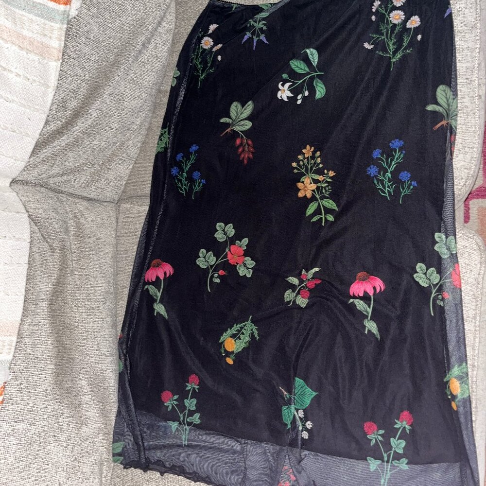 Flower Maxi Skirt